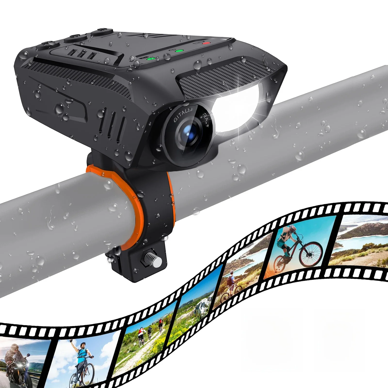 AliExpress tomfoto 1080P Cycling Camera 30FPS Bicycle Camera Motorcycle Camera Rainproof with LED flashlight Bike Horn Build-in Battery for Outdoor
