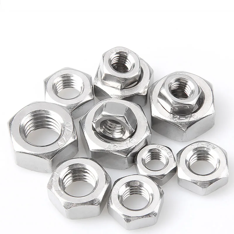 

201 304 316 Stainless Steel Hex Hexagon NutNut For M1 M1.2 M1.4 M1.6 M2 M2.5 M3 M4 M5 M6 M8 M10 M12 M16-M24 Screw Bolt