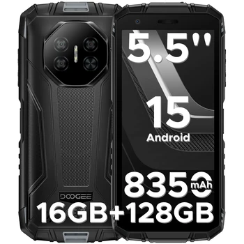 DOOGEE Fire 3 Pro Wytrzymały telefon komórkowy z baterią 8350mAh, procesorem T7200, systemem Android 15, ekranem 5.5'' HD+, 16GB+128GB, Widevine L1