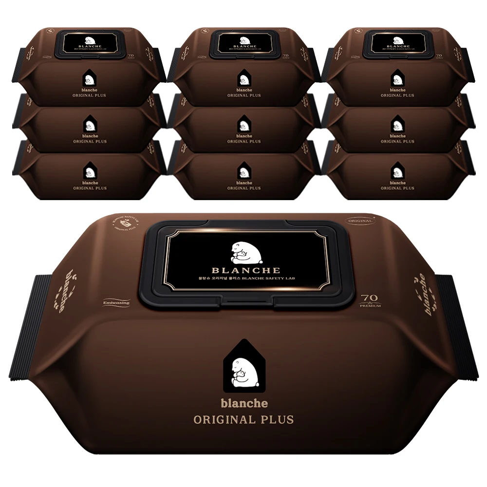 مناديل أطفال فارغة ، أصلية ، 70 قبعة ، 10 عبوات