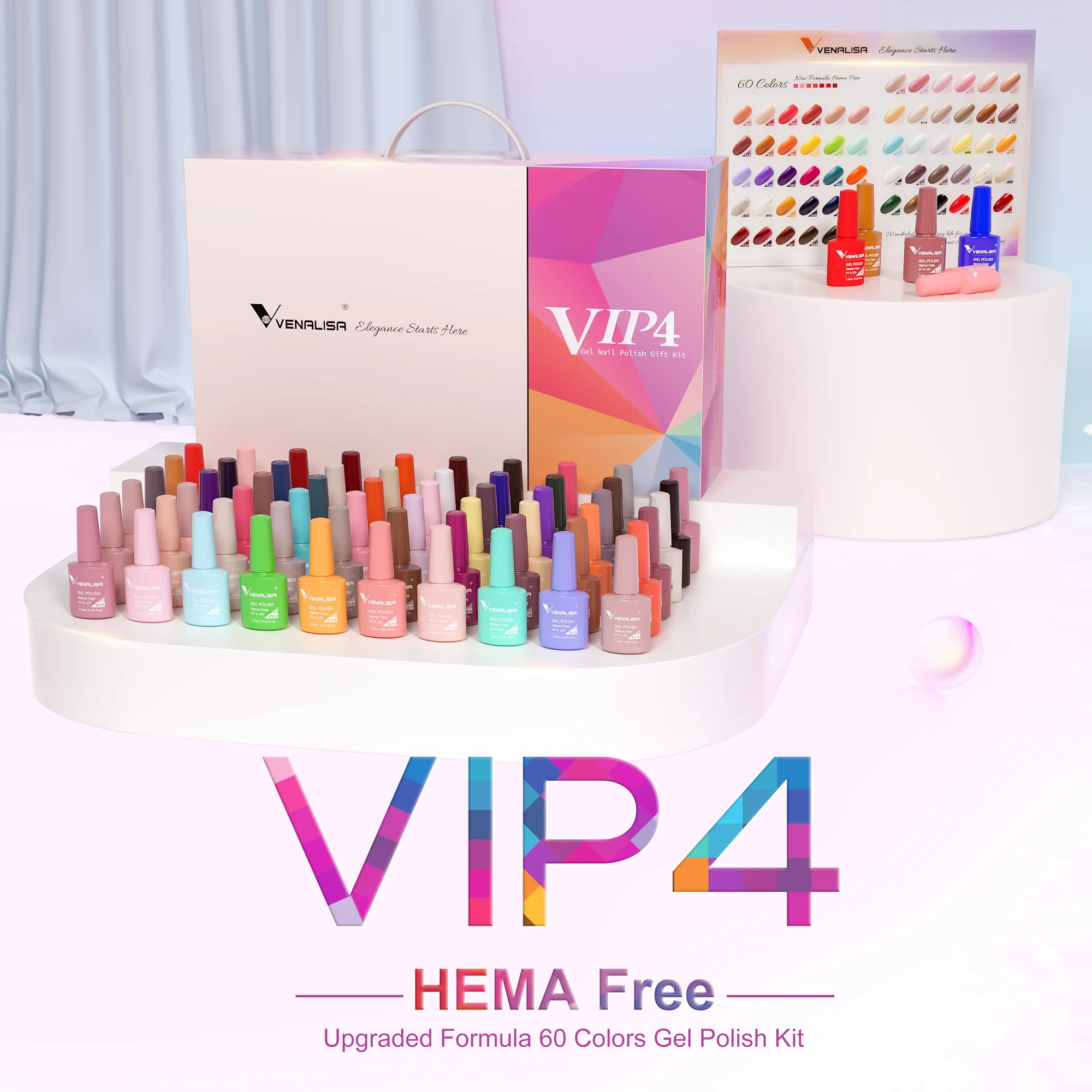 VENALISA Nagel-Gel-Nagellack, rosa Glitzer-Gel, langlebig, semi-permanent, Soak Off UV-LED-Gel-Lack, vollständige Abdeckung, Nagelgel, 7,5 ml – Detail 10
