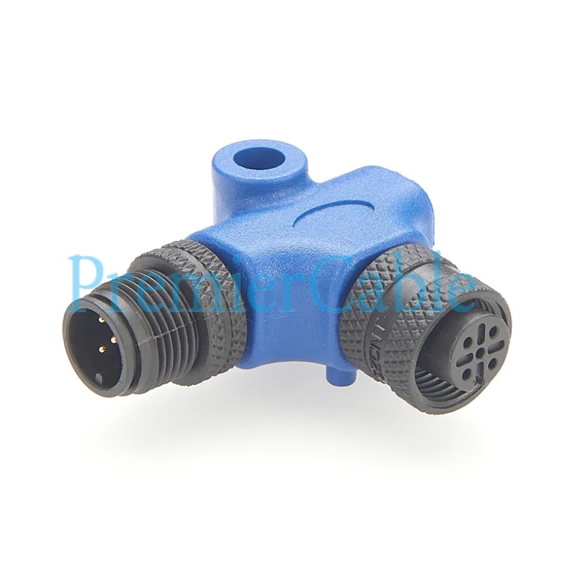 Rechtwinkliger NMEA2000 N2k L-Typ-Stecker Marine M12 Stecker auf Buchse L-Splitter für Garmin Lowrance Simrad B&G Navico Maretron – Detail 2