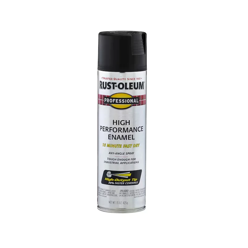 

Rust Preventative Spray Paint, Black, Flat, Solvent, 15 Oz