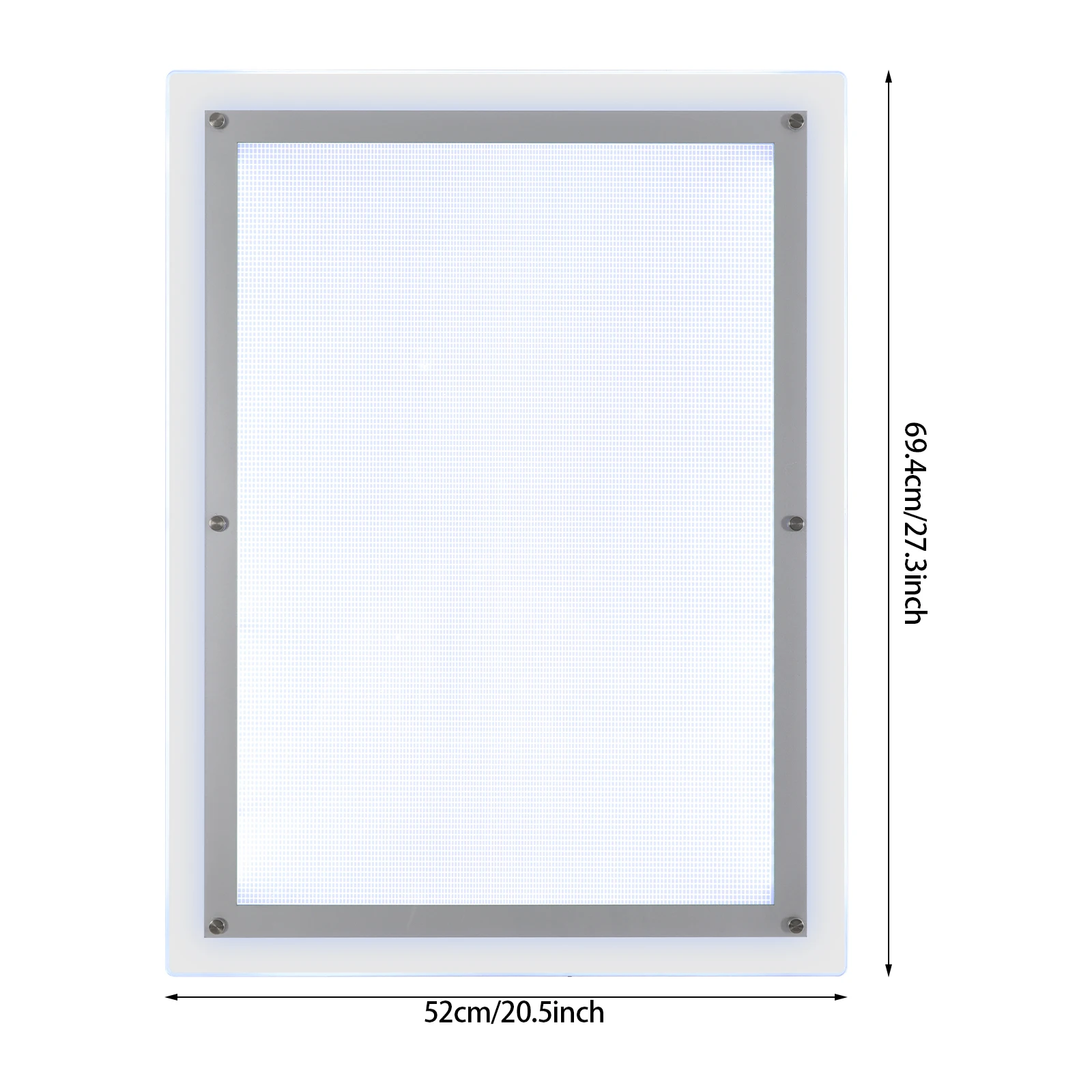 صندوق إطار عرض إعلاني مزود بإضاءة LED من الأكريليك الشفاف، حامل لافتة إضاءة LED مثبت على الحائط لمسرح الأفلام والعروض الترويجية وما إلى ذلك