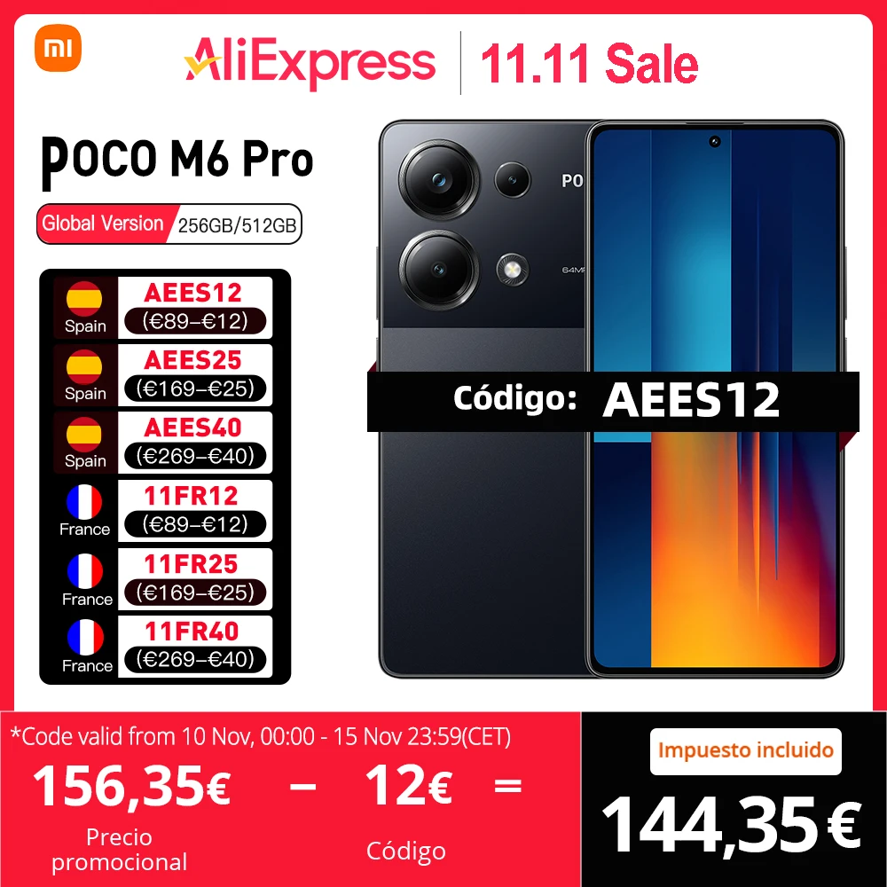 POCO M6 Pro Global Version 256GB/512GB MediaTek Helio G99-Ultra 6.67