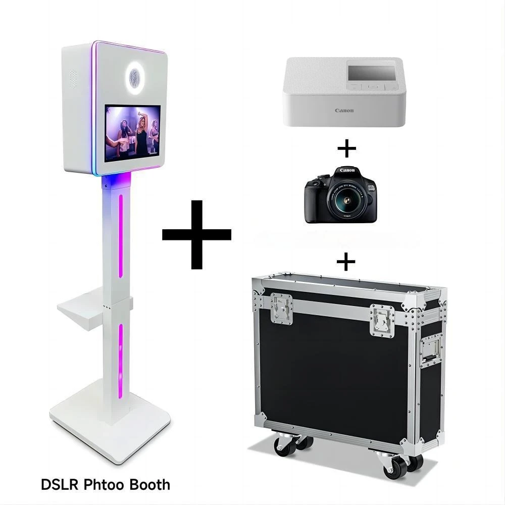 15,6-inch fotobooth met spiegel, vierkant model, ideaal voor feesten, evenementen en bruiloften. |     Rechtstreeks van de fabrikant + 1 jaar garantie, verzonden vanuit een Europees magazijn, snelle