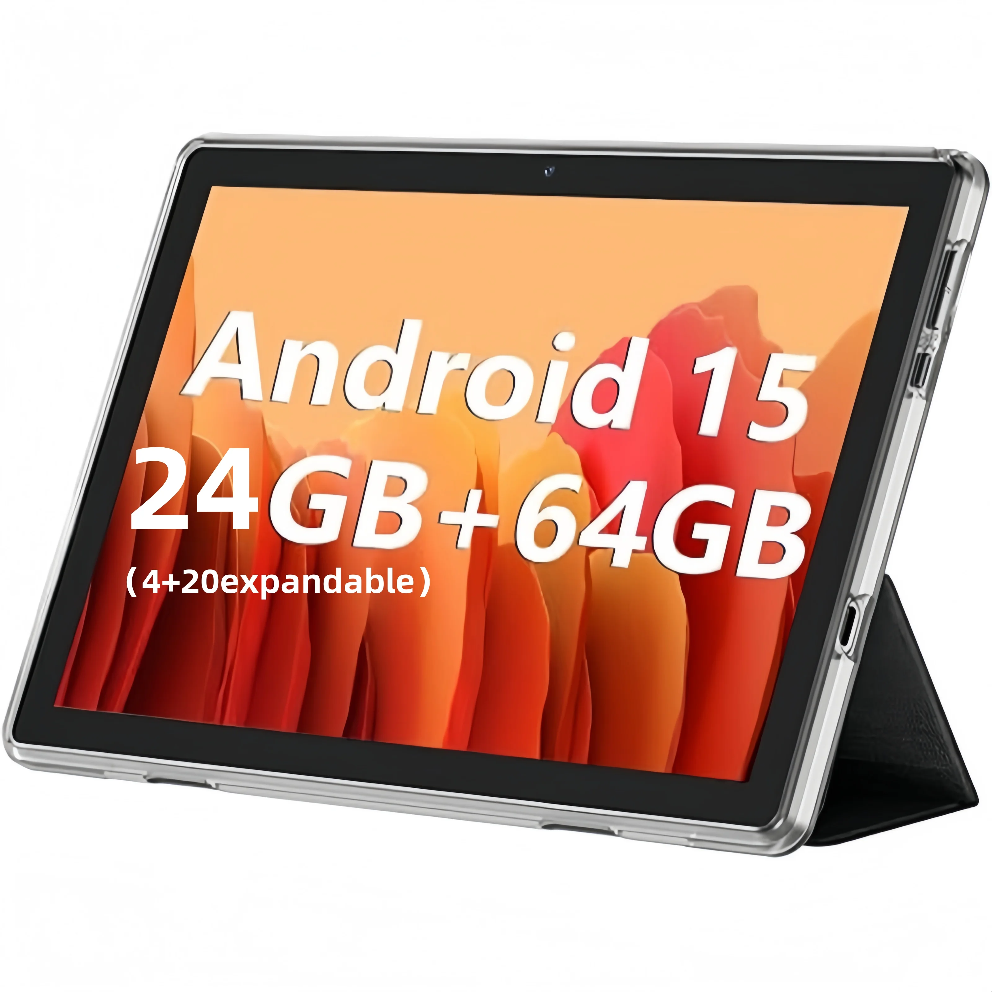 Планшет COLORROOM K12E на Android 15, 10.1 дюйма, с защитным чехлом, 24 ГБ ОЗУ, 64 ГБ ПЗУ, IPS, сертифицирован GMS, с возможностью расширения до 1 ТБ.