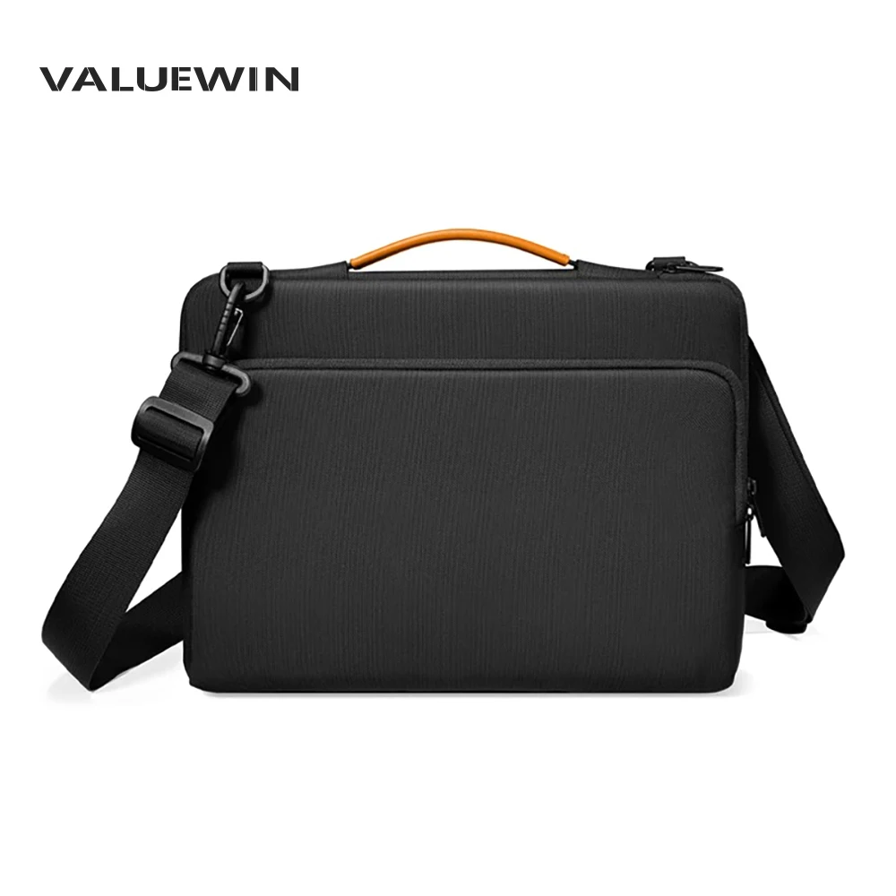 

Business Laptop Shoulder Bag for Men 13 14 Inch Computer Protection Case for Macbook Black Laptop Sleeve Bag with Fornt Pocket