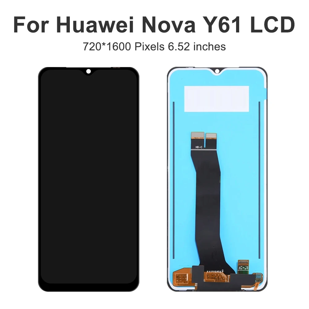 For HUAWEI 6.52\'\'Nova Y61 For NovaY61 EVE-LX9 EVE-LX9N EVE-LX3 LCD Display Touch Screen Digitizer Assembly Replacement