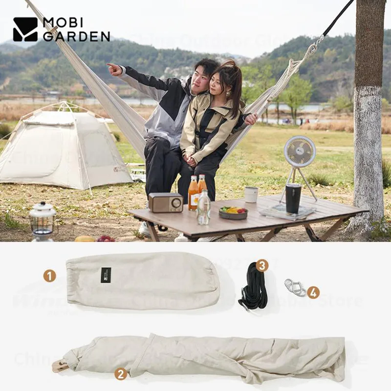 Imagem -02 - Mobi Jardim-outdoor Camping Swing Hammock Tenda de Lona Espessada Anti-rollover Ultra Light Lazer Floresta Pessoa