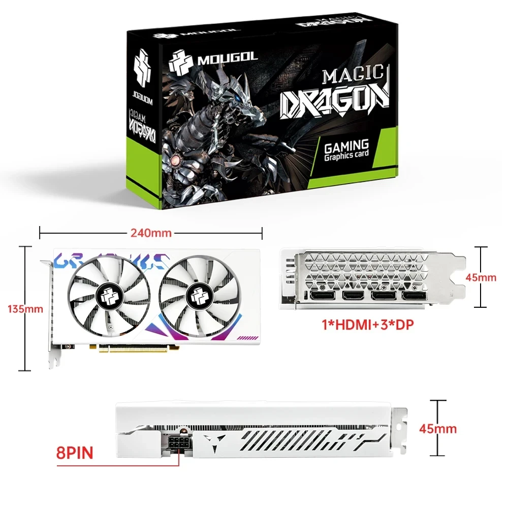 بطاقة رسومات AMD RX6600M مستعملة ، ذاكرة فيديو GDDR6 ، 7 نانومتر ، PCIE4.0 ، 128 بت ، وحدة معالجة مركزية للألعاب DP لأجهزة الكمبيوتر المكتبية