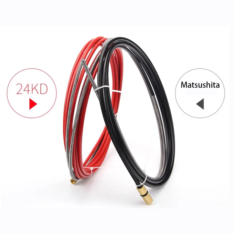 New European Style 24kd Wire Feed Hose Gas Shielded Welding Gun Otc500a Guide Wire Tube Welding Gun Hose Steel Wire Hose