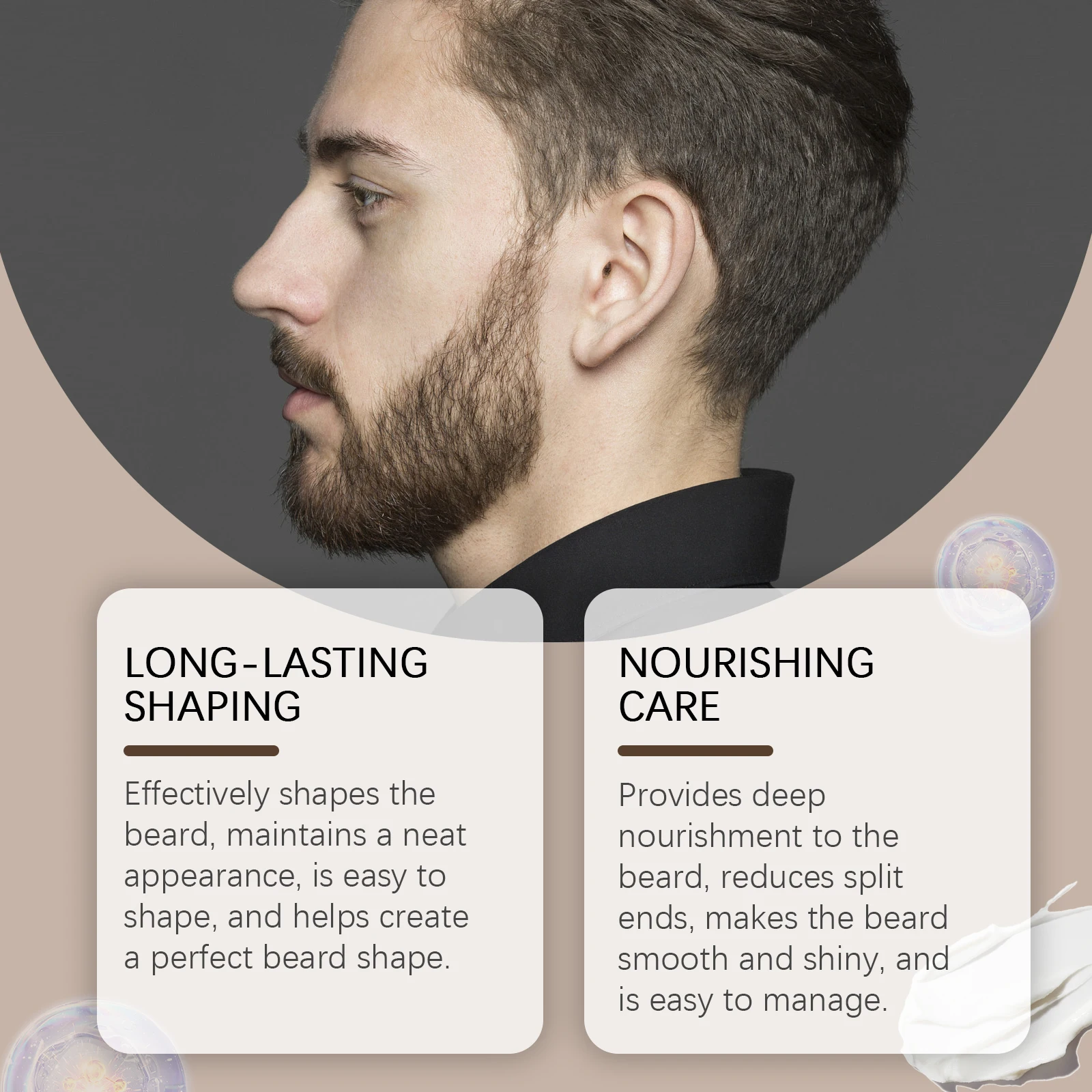 كريم العناية باللحية للرجال من إيست مون 114 جرام، كريم مرطب للعناية الناعمة يقلل من أطراف الانقسام وتشكيل اللحية المنعش كريم اللحية للرجال