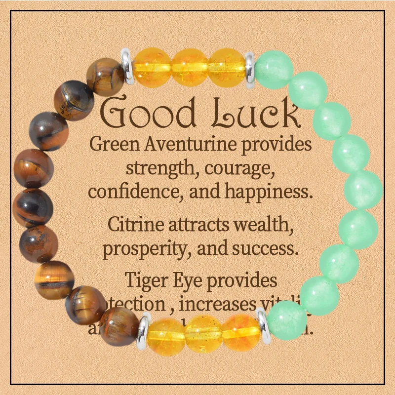 3pcs/set Casual Jewelry Set for Women, Sun Shape Yellow Tiger Eye Pendant, Good Luck Bracelet, Confidence, Courage and Wealth
