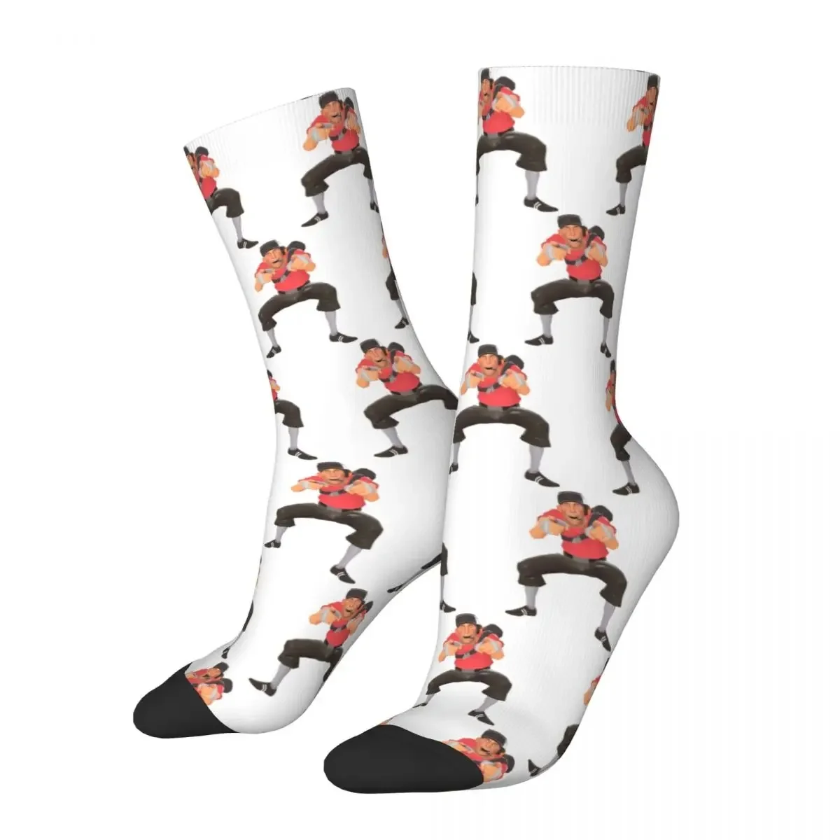 Tf2 Scout Laugh Team Fortress 2 Socks Harajuku Sweat Absorbing Stockings All Season Long Socks Accessories for Unisex — zdjęcie 2