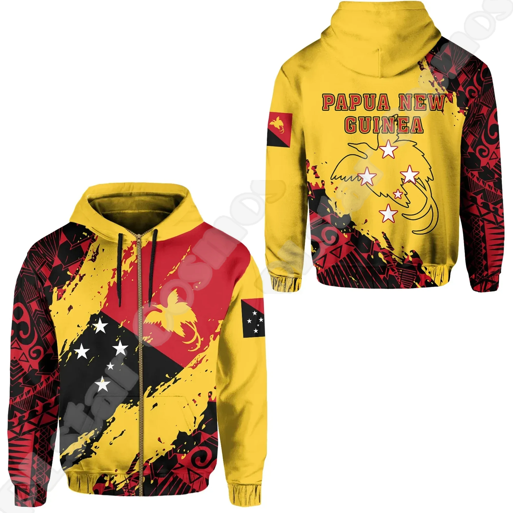 Sudadera con capucha de las islas Bandera de País, nueva chaqueta informal con estampado Retro de 3D, tatuaje Tribal, papullover Harajuku, cultura