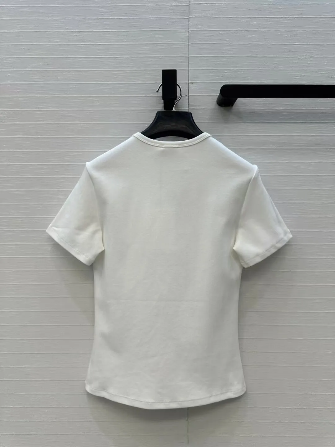 

2026 Spring Summer New Women Cotton Short-Sleeve T-Shirt Simple Solid Color Basic Slim Fit High-Quality Top YF19