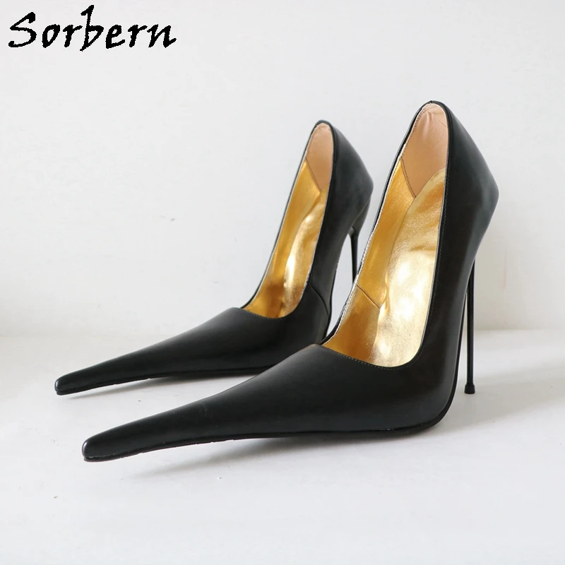 Sorbern 16cm Fetish Sissy Boy Pump Shoes Italy Style Pointed Toe Women Shoes Pumps Slip On Party Heels Drag Queen Custom