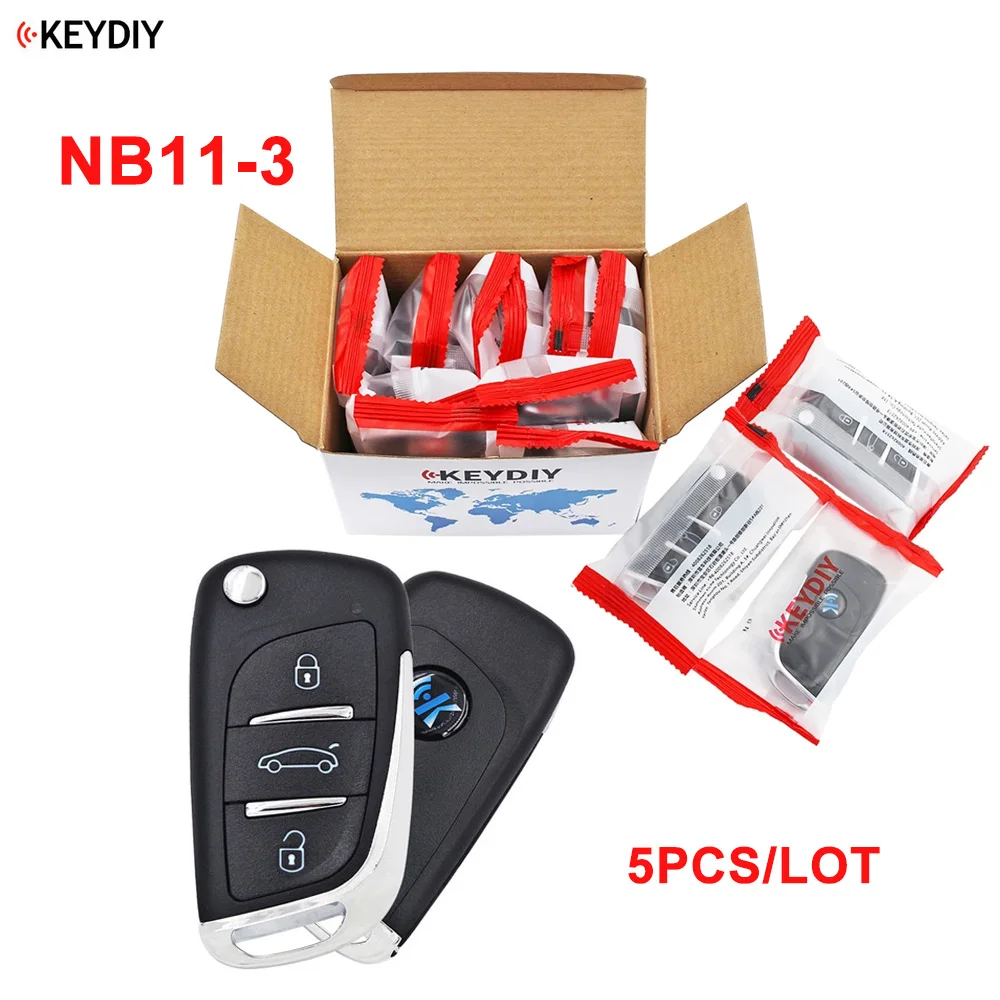 

5PCS/LOT KEYDIY NB11-3 Multi-functional Universal Remote Key for KD900+ URG200 KD-X2 NB-Series, (all functions Chips in one Key)