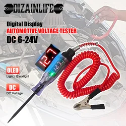 Car Truck Voltage Circuit Tester Auto 6V 24V Tools Car Diagnostic Probe Test Pen Light Bulb Electric Measuring Pen Tools
