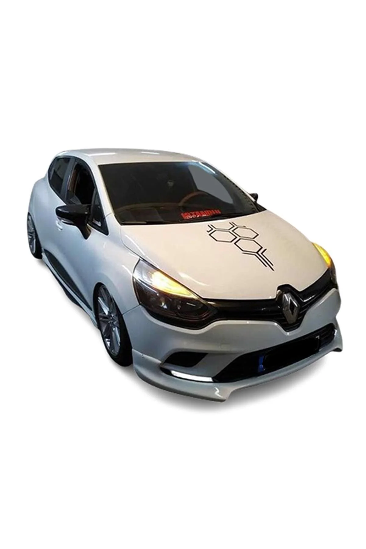 For  Renault Clio 4 ( 2016 - 2019 ) Rieger Style Prefix (plastic) - Rocker Hot New Stylish Tuning Designer Cover Mirror Antenna