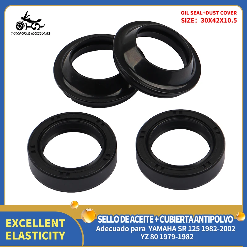 SJ 30X42X10.5 Accesorios para motocicleta Amortiguador de horquilla delantera sellos de suspensión retén de aceite guardapolvo para Yamaha SR 125 82-02 YZ 80 79-82