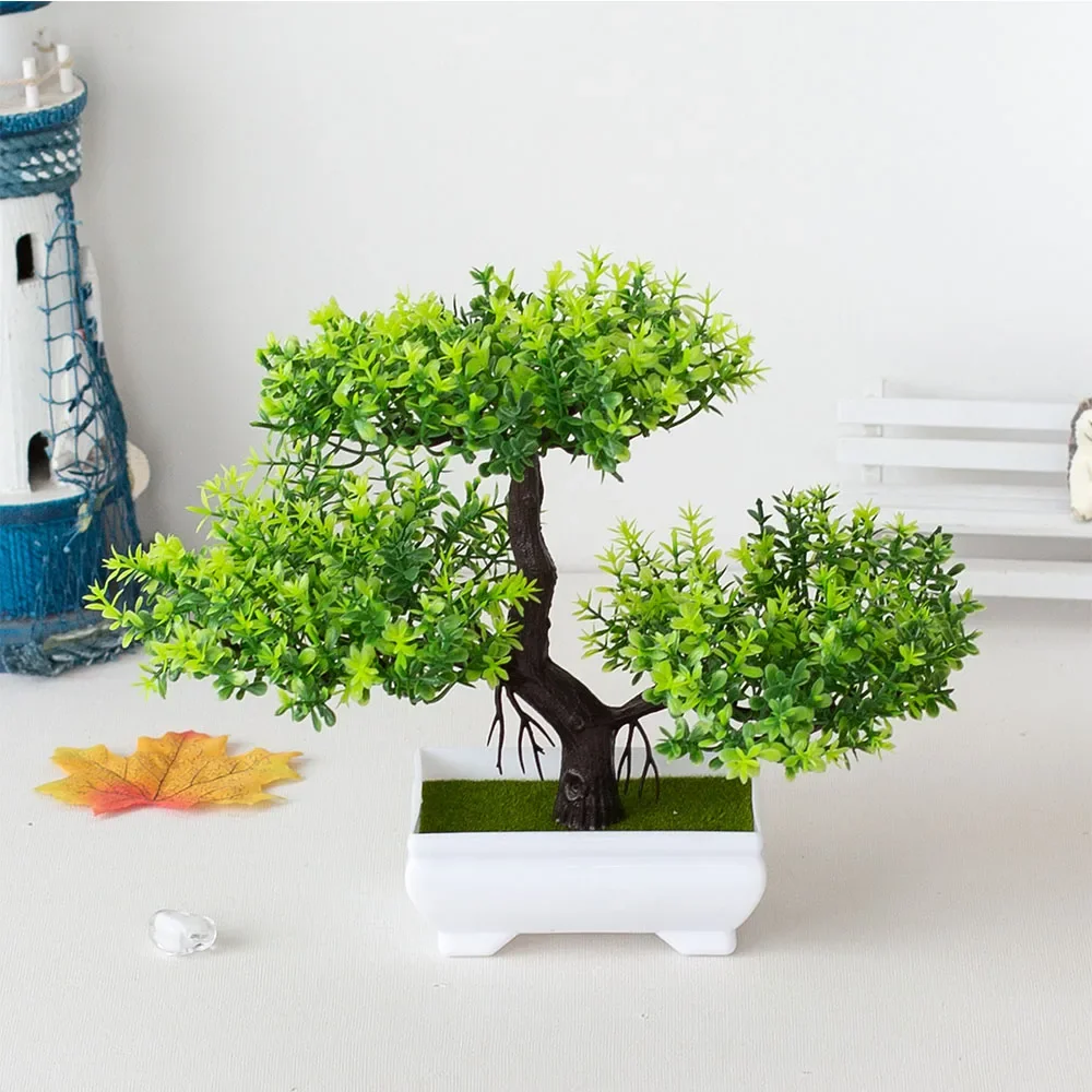 Künstliche Pflanzen Dekoration Topf-Bonsai Kleiner Baum im Topf Künstliche Pflanze Zen-Garten Ornamente Tisch Heim Raumdekoration