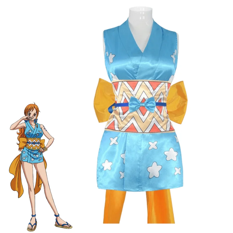 

Nami's Wano Outfit 1 Piece Nami Cosplay Costume Full Set Female Kimono For Cosplay Party
