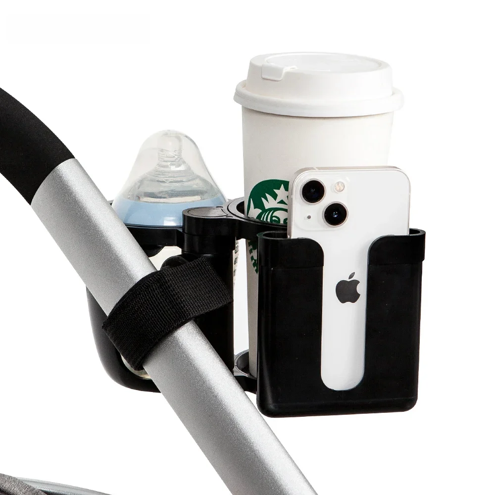 Stroller Cup Holder Baby Bottles Rack Conversion Dual Cups Phone Holder Universal Pram Outside Travel Baby Stroller Accessories