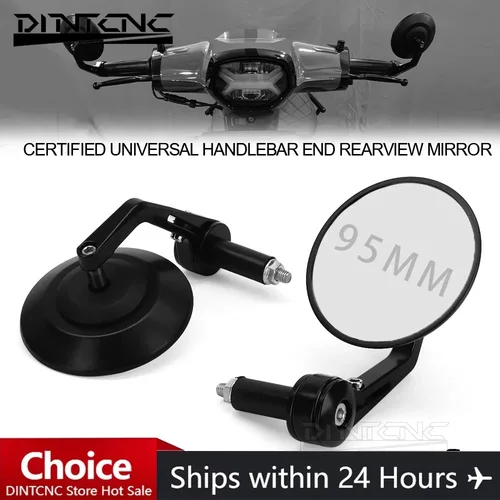 Accesorios para motocicleta, espejos retrovisores universales para manillar de bicicleta, vehículo todoterreno, espejo lateral de cristal de 95MM