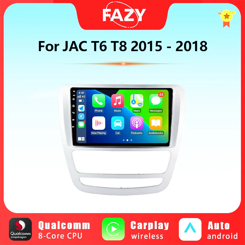 

9'' Android 12 Car Radio For JAC T6 T8 2015-2018 4G QLED Screen Carplay GPS Navigation Multimedia Video Autoradio DSP 8G+256G