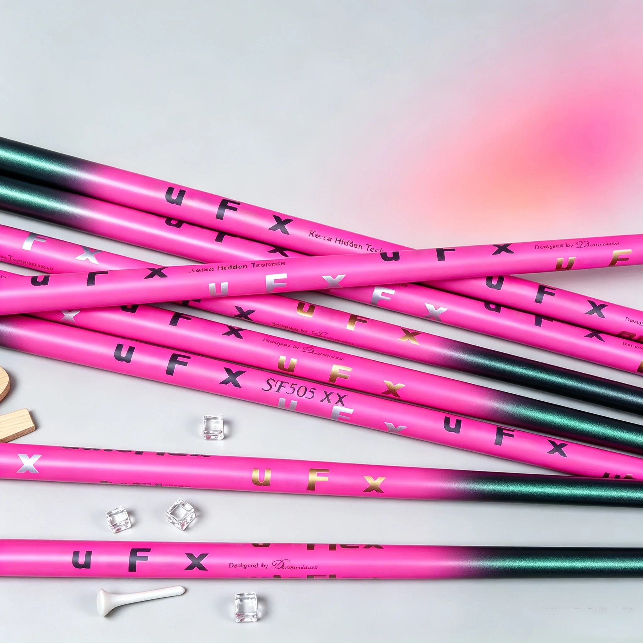 Af Carbon Fiber Golf Club Shaft - Rose Red High-Elasticity Driver Shaft, Suitable for Long Distance and High-Speed Hitting, Compatible with Driver Clubs, Fairway Woods, and Hybrid Clubs, 45inch / 39inch Club Head Diameter Is 0.335/ 0.370inch , Suitable for Men, Is a Golfer's Holiday Gift.