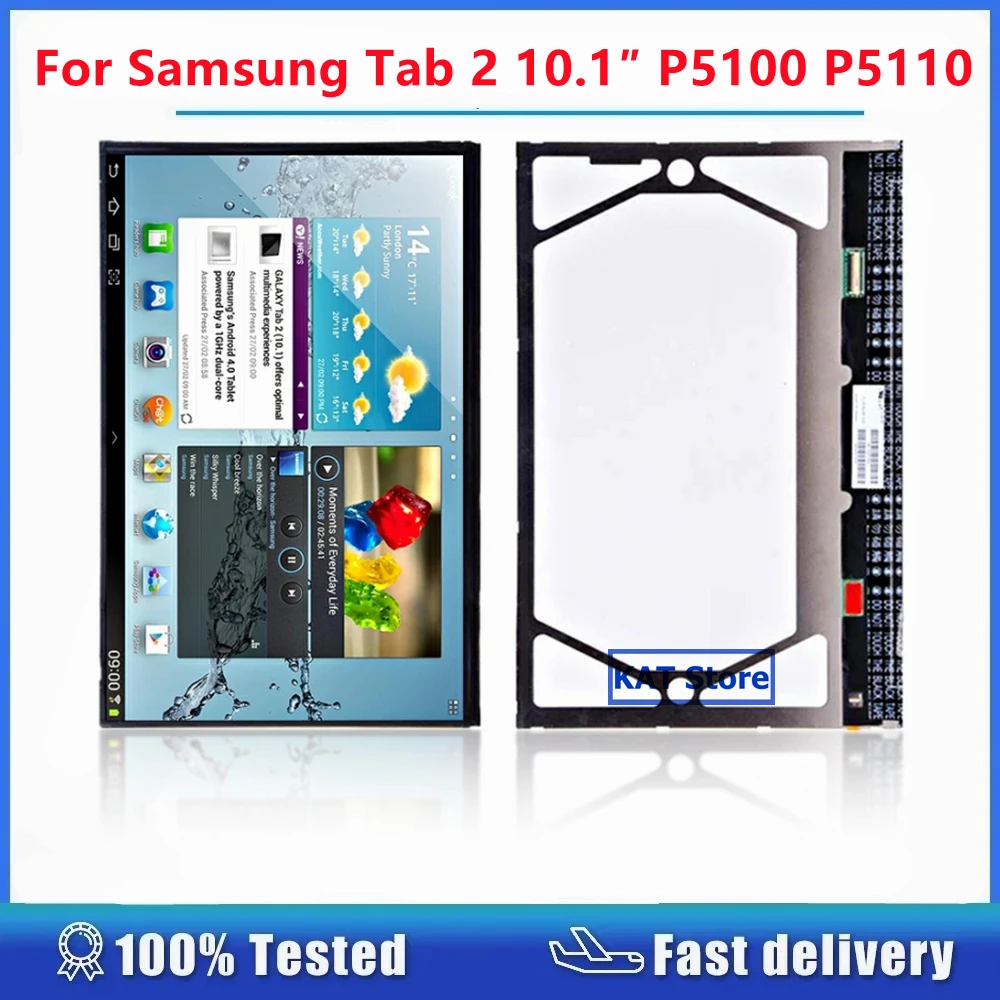 Compatible For Samsung Galaxy Tab 2 10.1'' P5100 P5110 LCD Display Screen Monitor Replacement