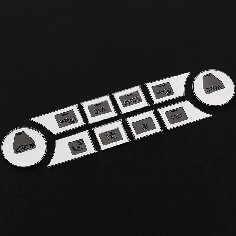 For Mercedes Benz C Class ML W204 GLK X204 2011-13 Aluminum Alloy Car Air Conditioner Switch Button Trim Sticker Car Accessories 6