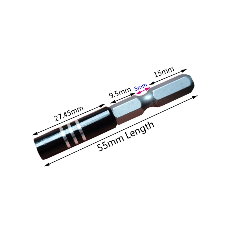 Barra di estensione esagonale da 4mm supporto magnetico adattatore esagonale gambo esagonale da 1/4 