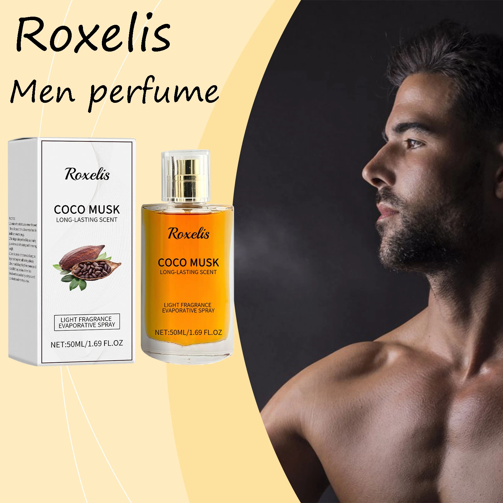 

Roxelis Мужские духи с одеколом улучшают себе уверенность и очаровательный джентльмен, стойкий элегантный аромат, духи для бизнеса и свиданий