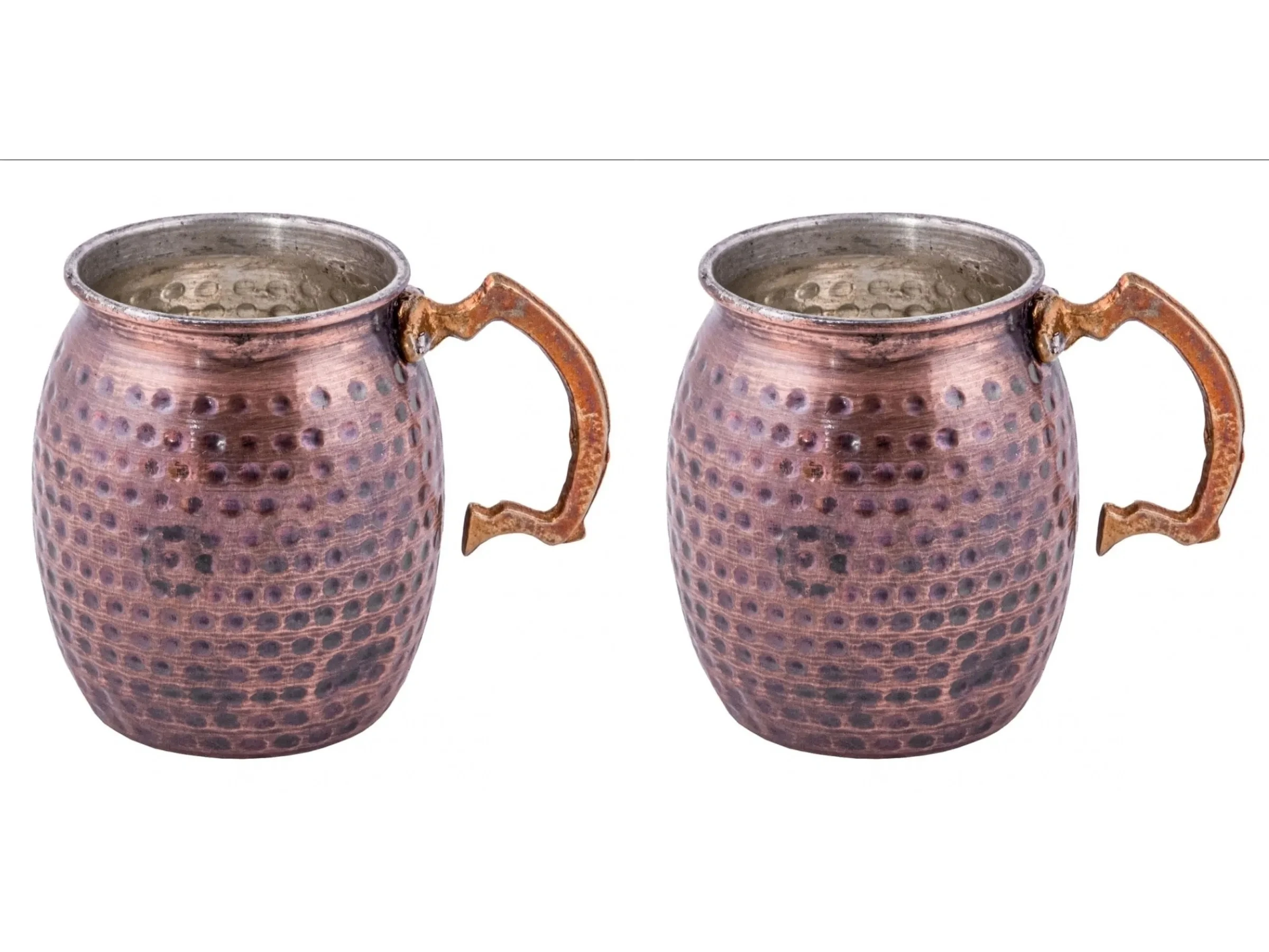 2 Pieces 550 ml Moscow Mule Copper Mugs Metal Mug Cup Beer Wine Coffee Cup Bar Tool