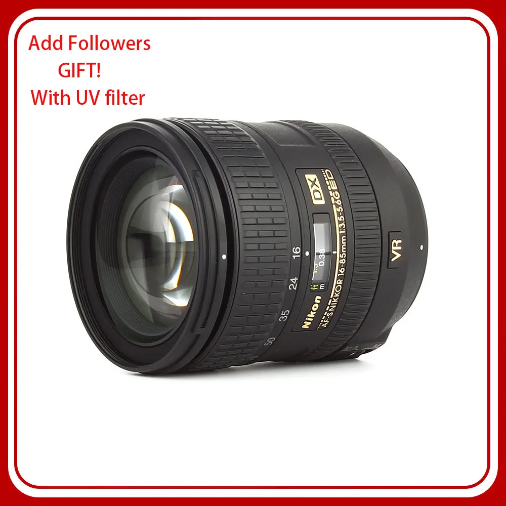 Nikon AF-S DX NIKKOR 16-85mm f/3.5-5.6G ED obiettivo Zoom riduzione vibrazioni con messa a fuoco automatica per fotocamere DSLR Nikon