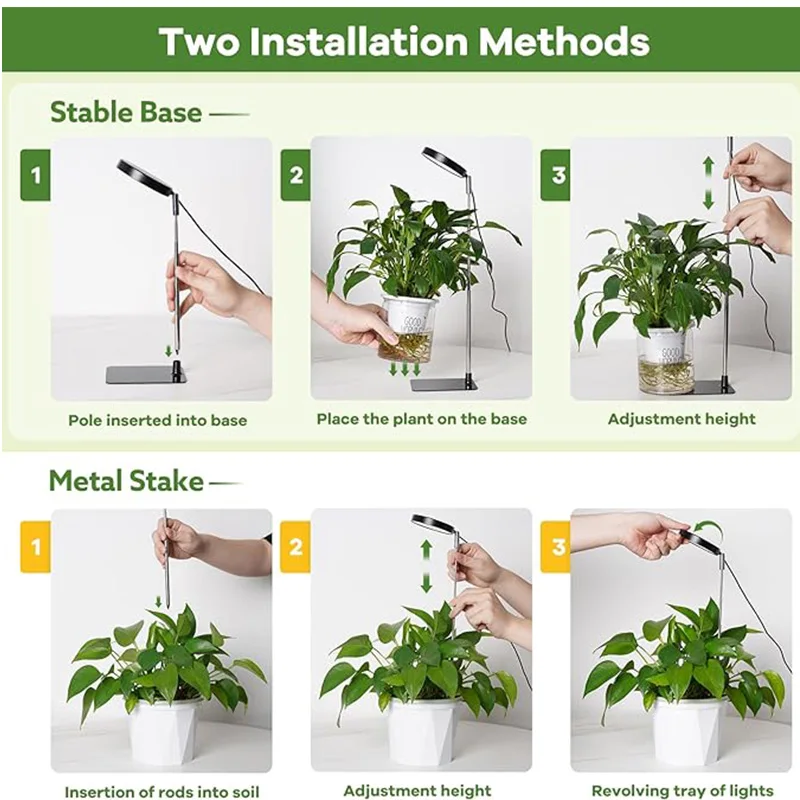 Planta hidropônica USB cresce a luz, Espectro completo, LED, Interior, Estufa, Vegetal, Flor