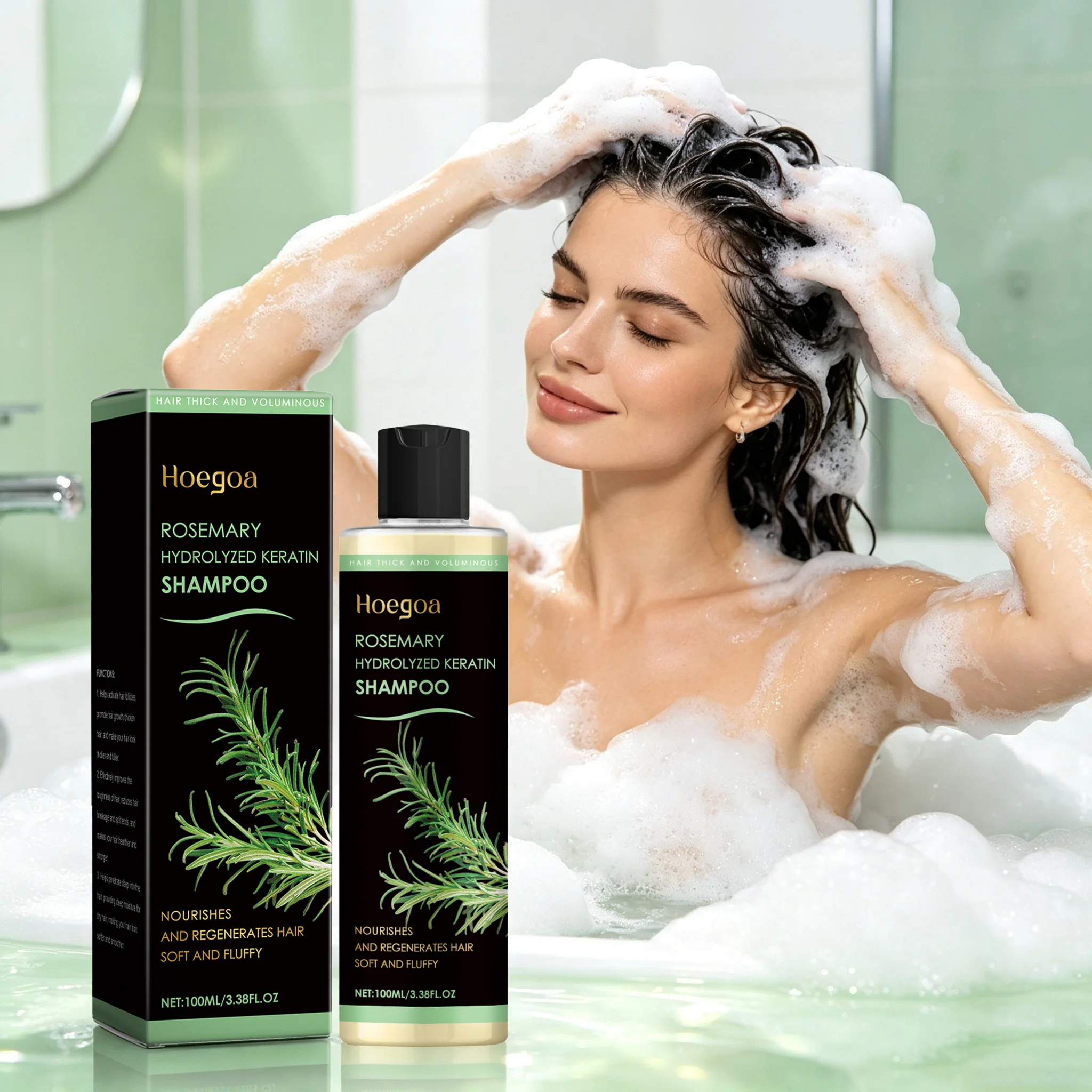 100ML ローズマリーヘアシャンプー 天然成分配合 優しく - Rosemary Hair Oil のレビューと価格