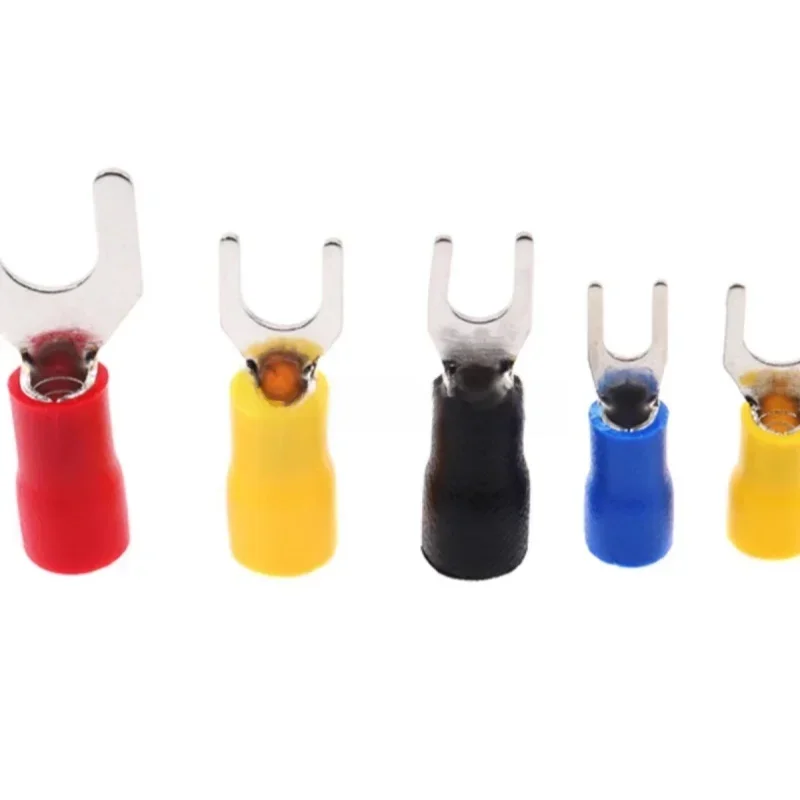 Borne à ressort de fil de Type SV SV, 50 pièces, SV1.25 SV2 fourche U Y PVC, embouts isolants, bloc pelle, presse à froid, connecteur à sertir d'extrémité de câble