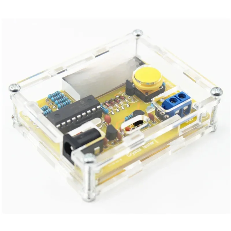 DIY miernik licznik częstotliwości Tester cyfrowy licznik kryształów miernik oscylator Tester z przezroczystą obudową 1 Hz ~ 50 MHz — zdjęcie 2