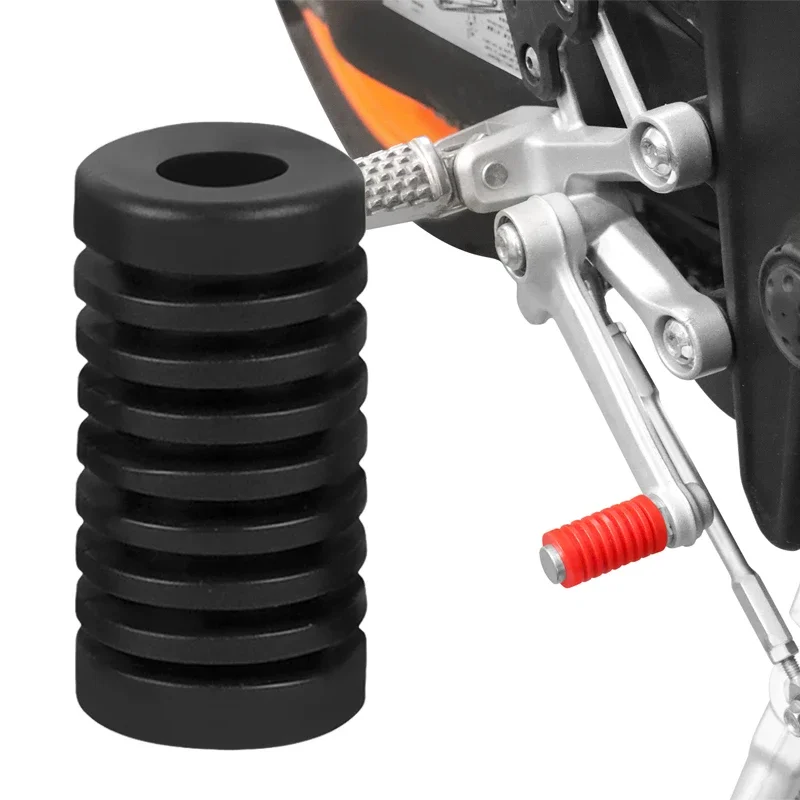 2 pçs universal motocicleta mudança de engrenagem shifter alavanca pé almofada pedal capa borracha