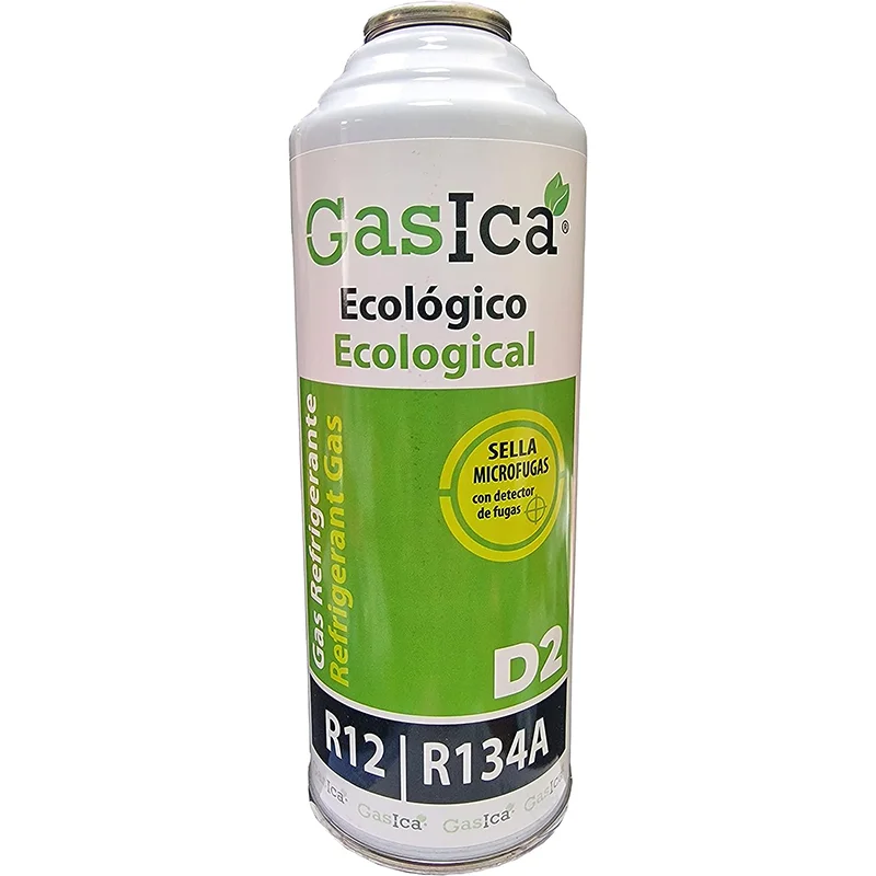 1 Gasica D2 Ecological Gas Bottle 226g Replacement R12, R134A Freeze Organico