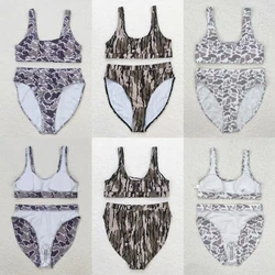 Wholesale Adult Women Sleeveless Shorts Swimsuit Swimwear Summer Set Camo Bathing Suit Clothing
