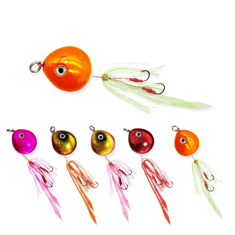 AS Pesca Madai Inchiku – leurre pour pêcheurs à JIg lent, 40g60g80g100g, tête de gabarit en métal, Leurre, jupe de poulpe, Kingfish, grouper, Jigging