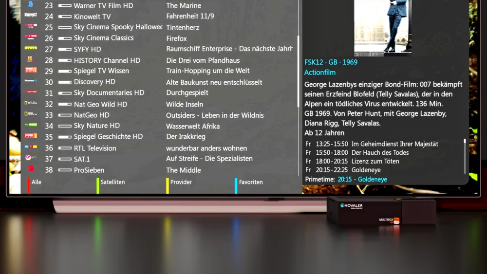 Multibox برو استقبال الأقمار الصناعية, NOVALER ENIGMA2, 4K