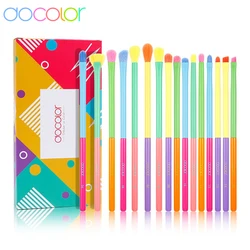 Docolor Eyes makeup brushes 15/16pcs Colorful Professional Makeup brushes Eyebrow Eyeshadow Eyeliner Blending Makeup brushes set