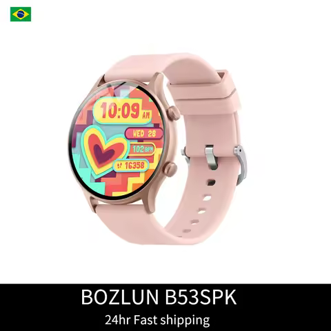 BOZLUN B53SPK Relógio Inteligente Feminino Fitness Pulseira Esportiva Bluetooth Chamada Sono Monitor de Freqüência Cardíaca