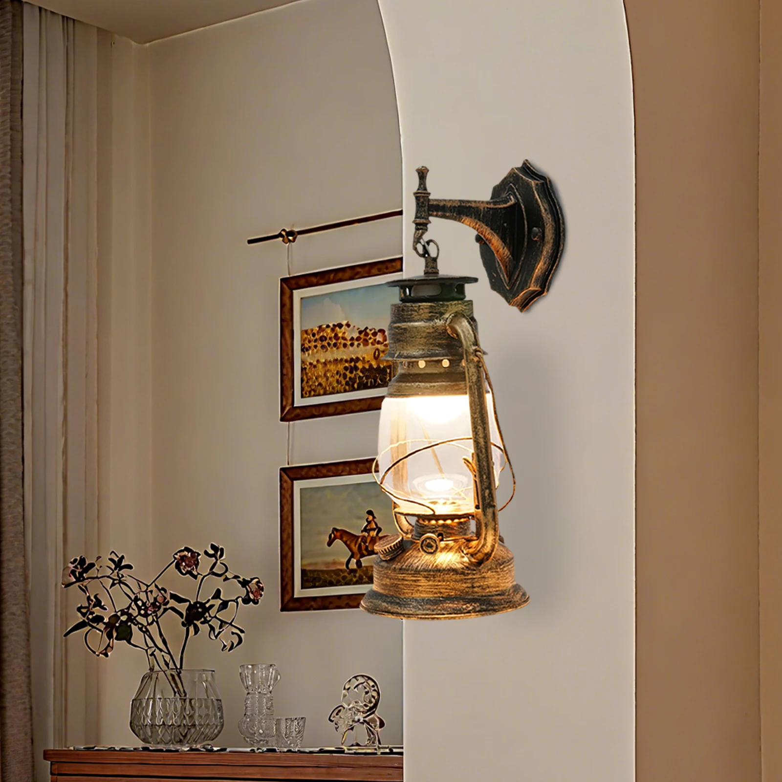 

Наружные настенные светильники, настенный светильник с отделкой под античную бронзу и пластиковым плафоном, прочный рустикальный бра для освещения дома, сада, веранды